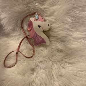 Unicorn cross body bag.
